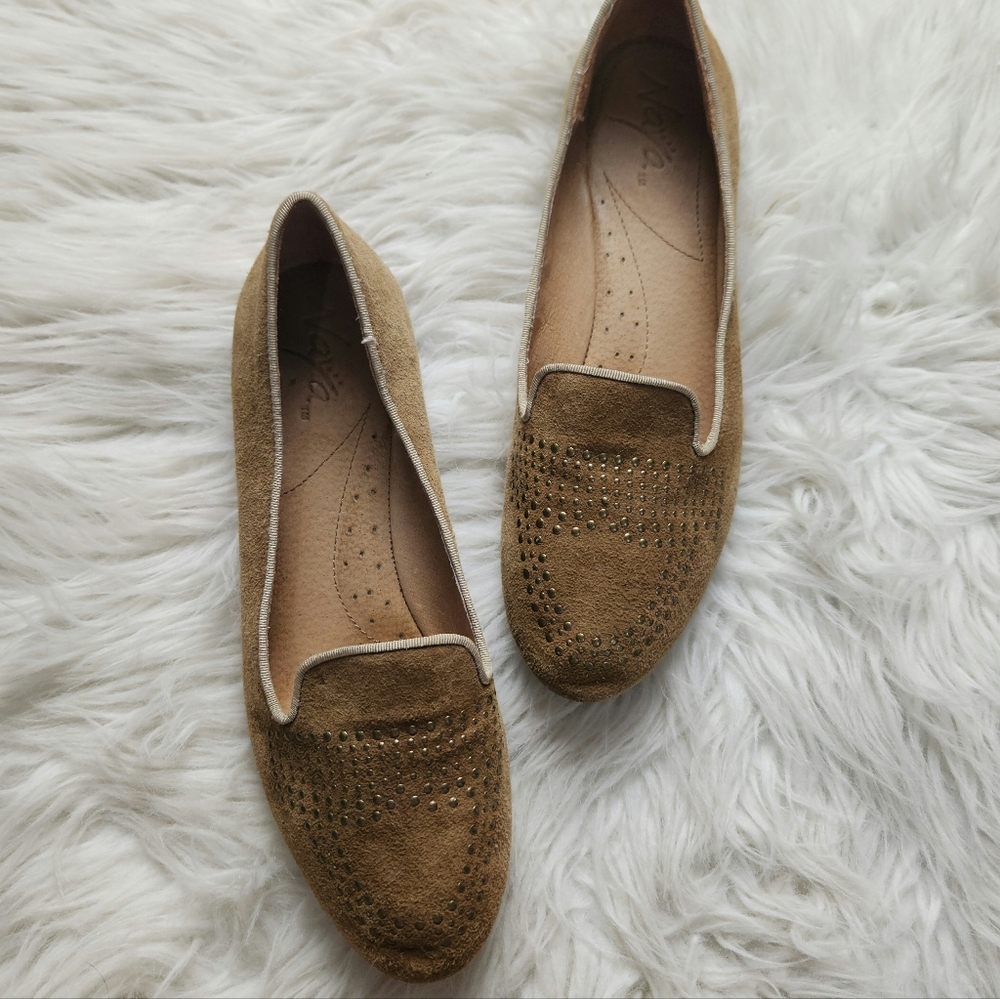 Naya Camel Suede Smoking Slipper 8